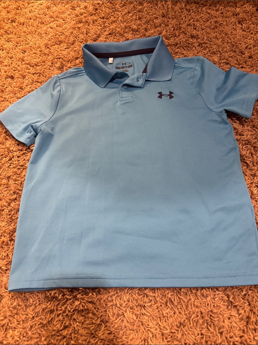 Under Armour Light Blue Boys' Polo with Chest Logo